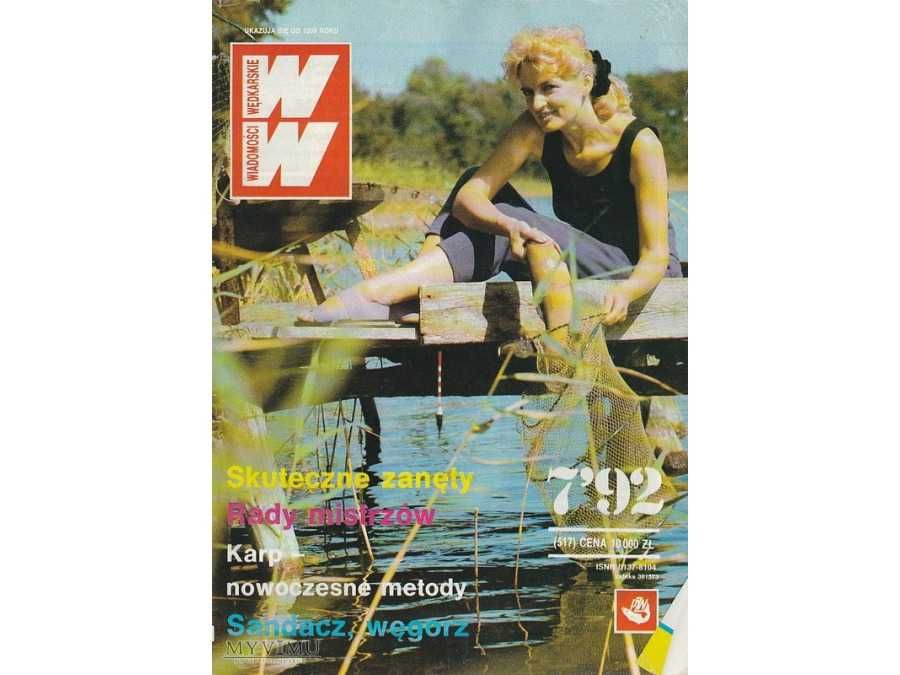 książka Wiadmoosci Wędkarskie nur 9 z 1992 roku