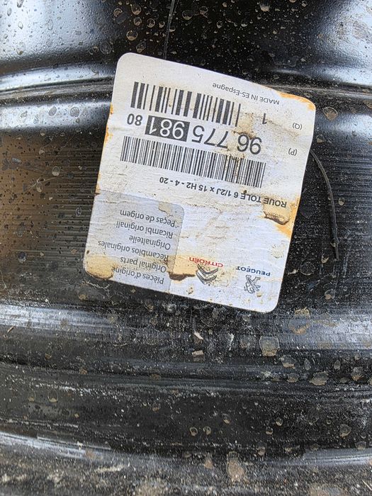 Oryginalna felga stalowa CITROËN C3 C4 15" 4x108 ET 20 Opel Crossland