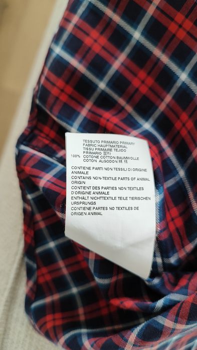 DSquared2 camisa padrão xadrez homem e 100% algodão