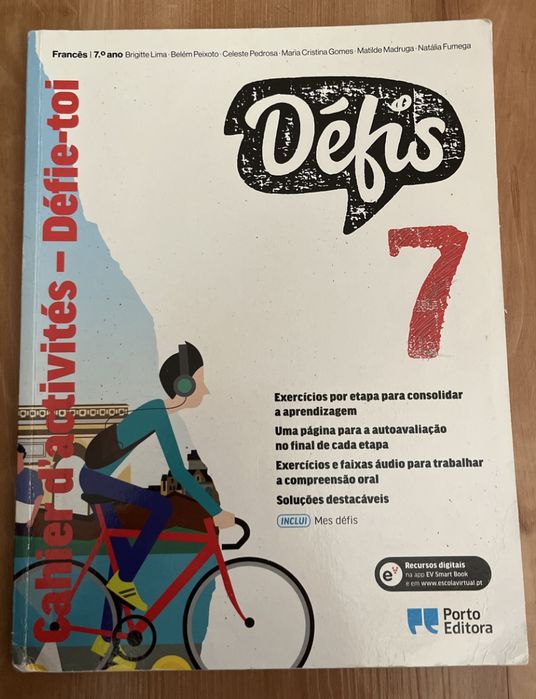 caderno de atividades do sétimo ano, disciplina de francês - portes nã