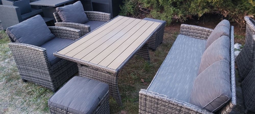 Zestaw ogrodowy rattanowy ratan balkon altanka ogród taras