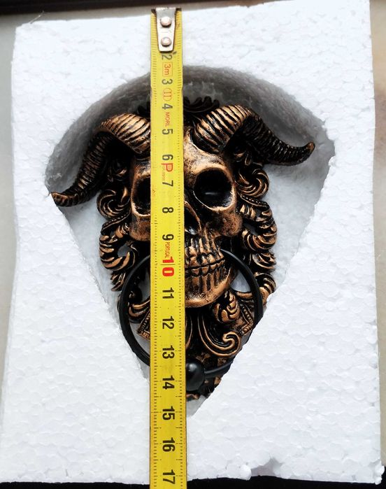 Aldraba Porta Puxador Batente Skull