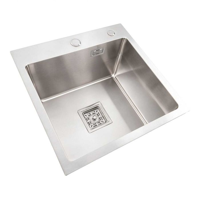 Кухонная черная мойка, 450 х 450 мм. Нержавеющая сталь 3 мм