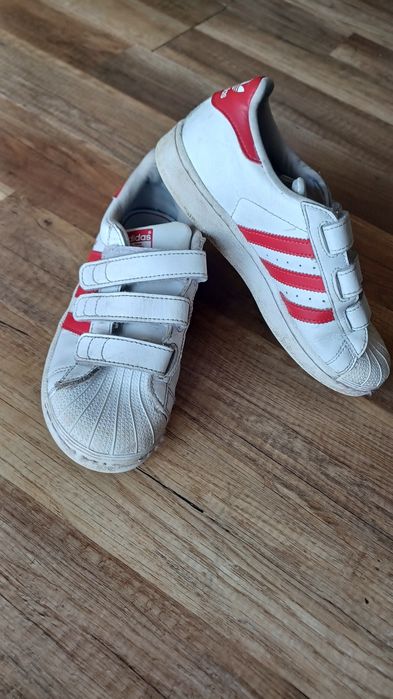 Adidas Superstar 34 buty sportowe adidasy białe czerwone