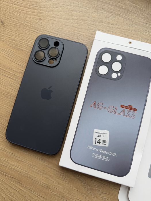Etui Obudowa Iphone 14 pro Max czarne szkło