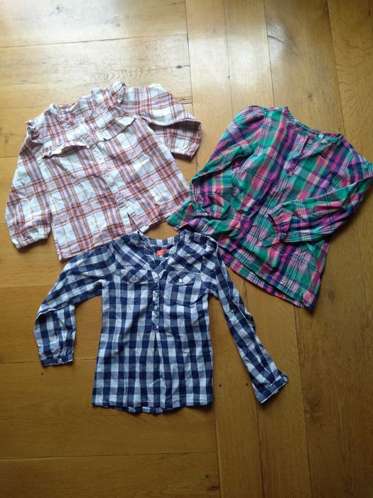 Koszule w kratkę 98, 110 116
