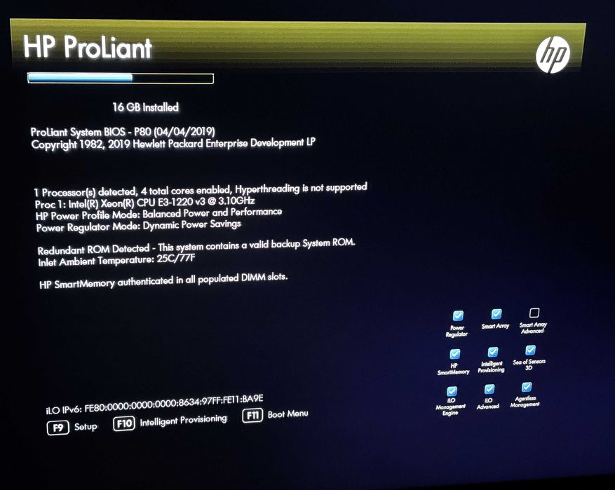 Serwer HP ProLiant DL320e Gen8 v2 Intel Xeon E3-1220 v3 | 2 x 250GB | 8GB