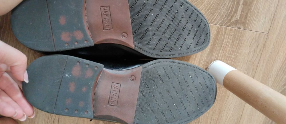 Buty eleganckie na wiązanie męskie czarne r.45