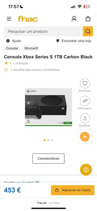 Consola Xbox Series S 1TB carbon black