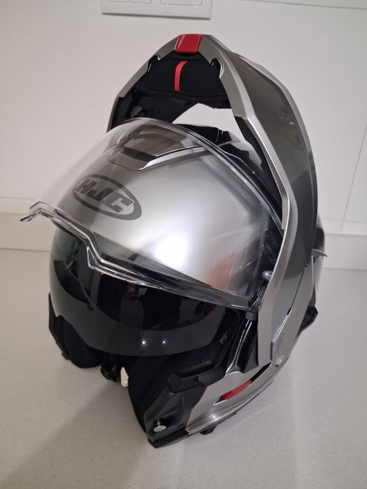Capacete modular HJC i100 prata