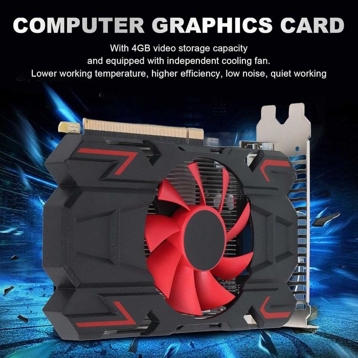 gráfica HD7670, DDR5 de 4 GB de 128 bits c/ ventilador de refrigeração