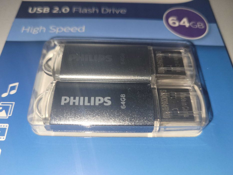 2x Pendrive Philips USB 2x 64 GB