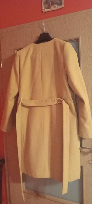 Płaszcz damski, żółty