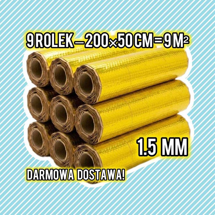 MATA WYGŁUSZAJĄCA NoiseOFF G1.5 – 9 rolek (200×50 cm) – 9 m² – DARMOWA DOSTAWA!