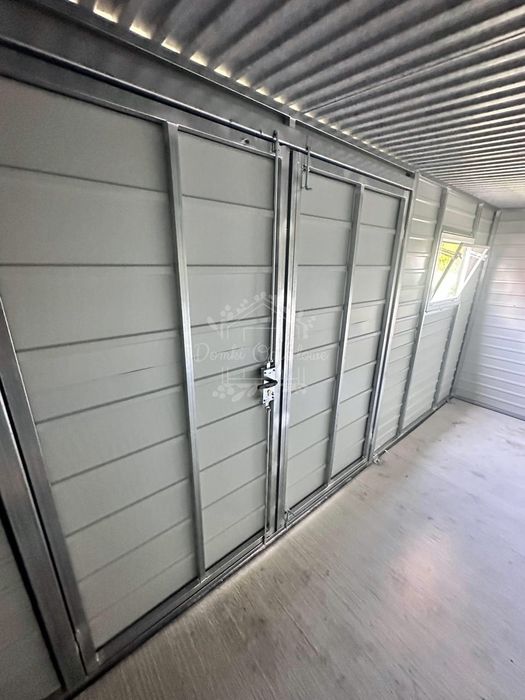 Schowek - domek ogrodowy 4,5x2m  brama dwuskrzydłowa -antracyt ID1075
