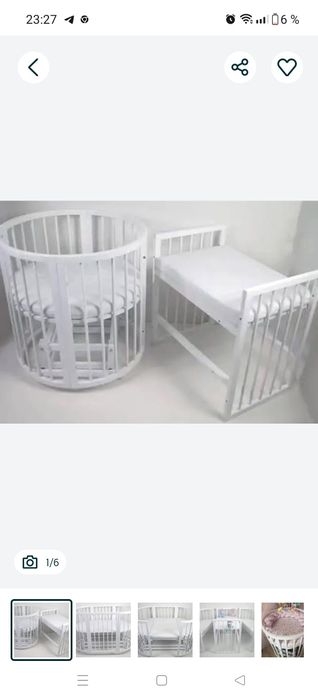 Овальная кроватка трансформер