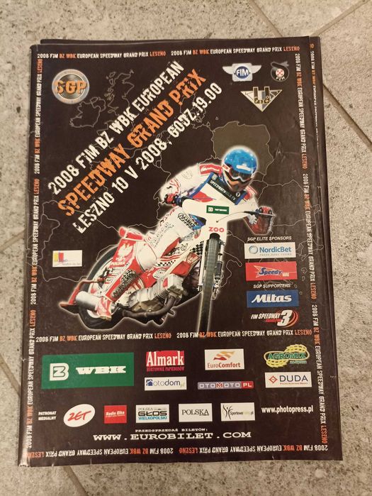 Program żużlowy Speedway Grand Prix Leszno 2008 + bilet