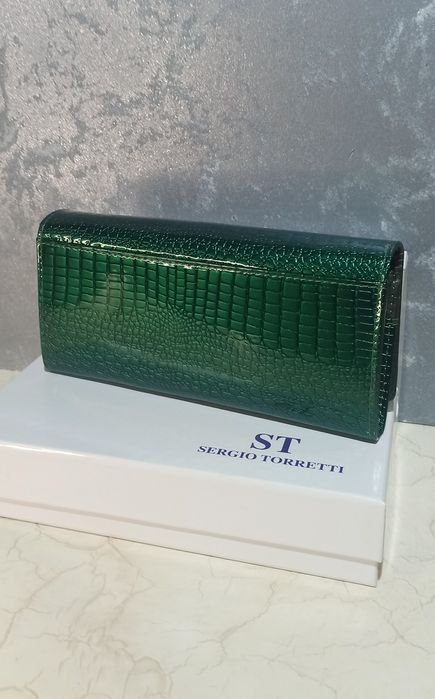 Кошелек женский кожаный лаковый ST гаманець жіночий шкіряний