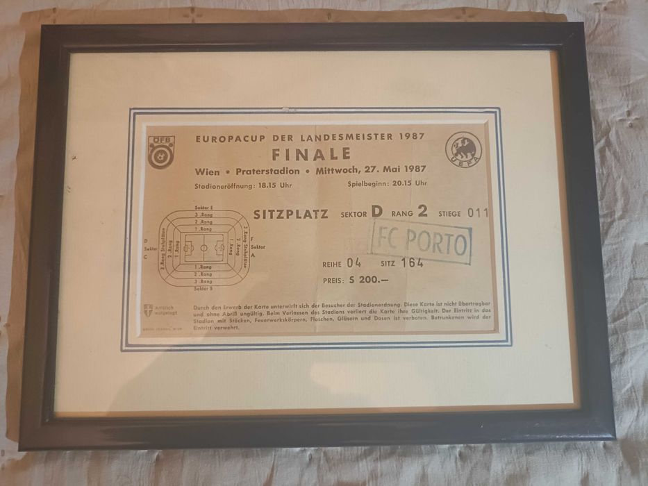 Bilhete Original da Final Inesquecível de 1987!