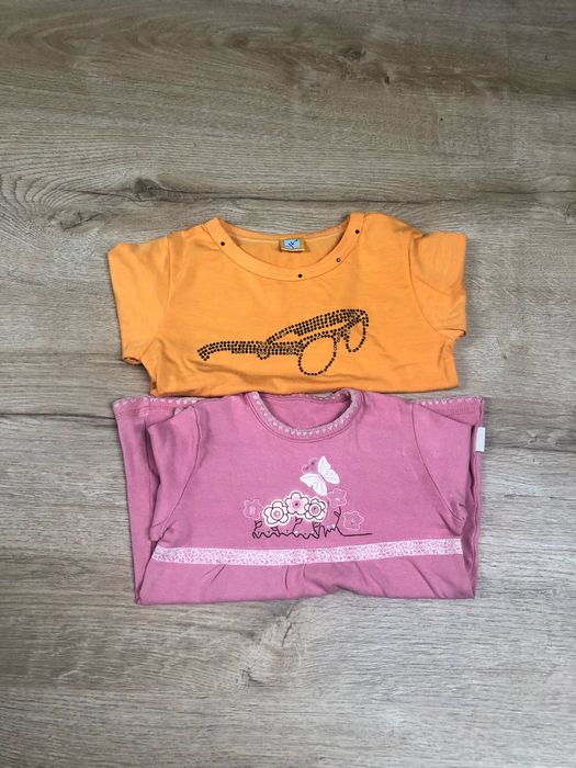 Zestaw bluzek na długi rękaw 122 dziewczynka tanio