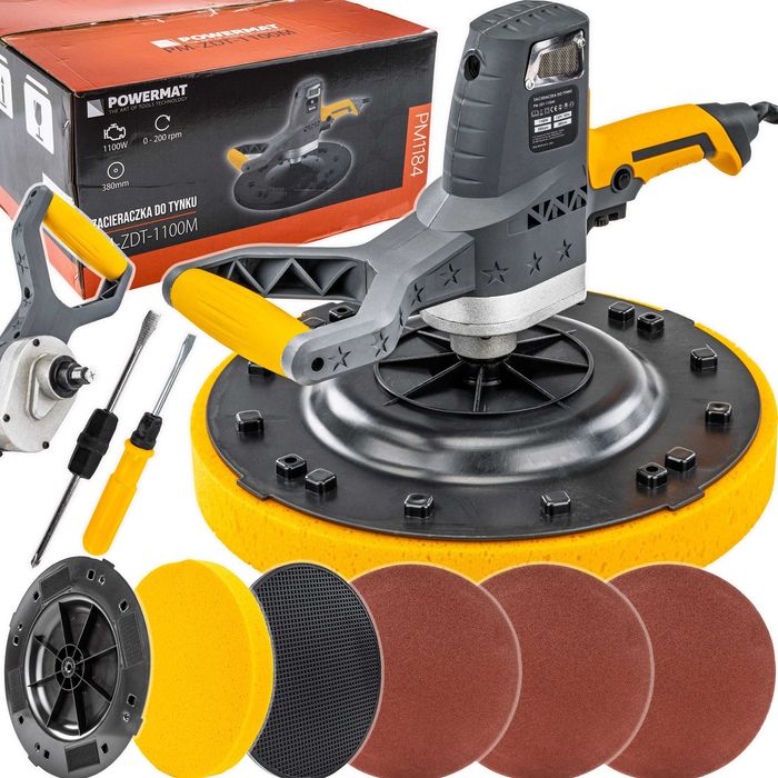 ZACIERACZKA DO Tynków Gładzi Styropianu 380MM SZLIFIERKA 1100W+regulac