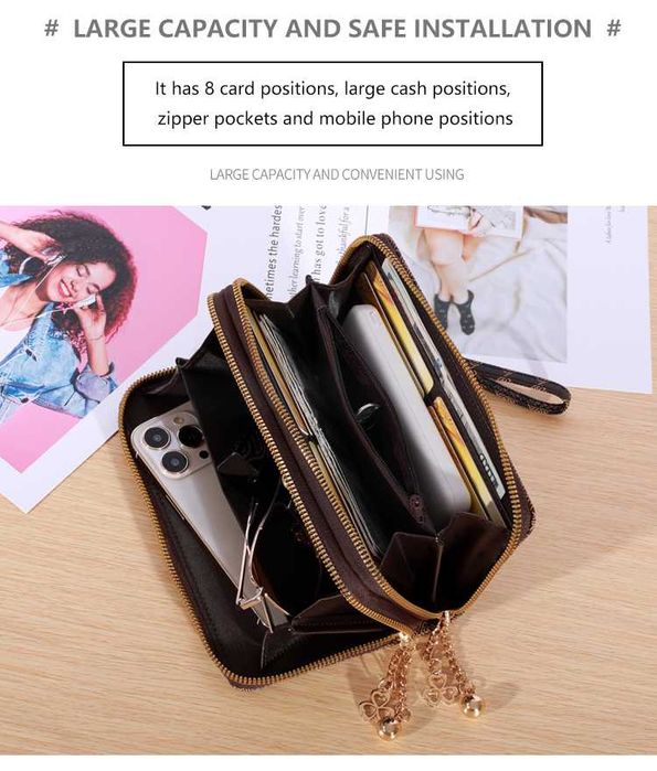 Carteira de Senhora de Grande Capacidade