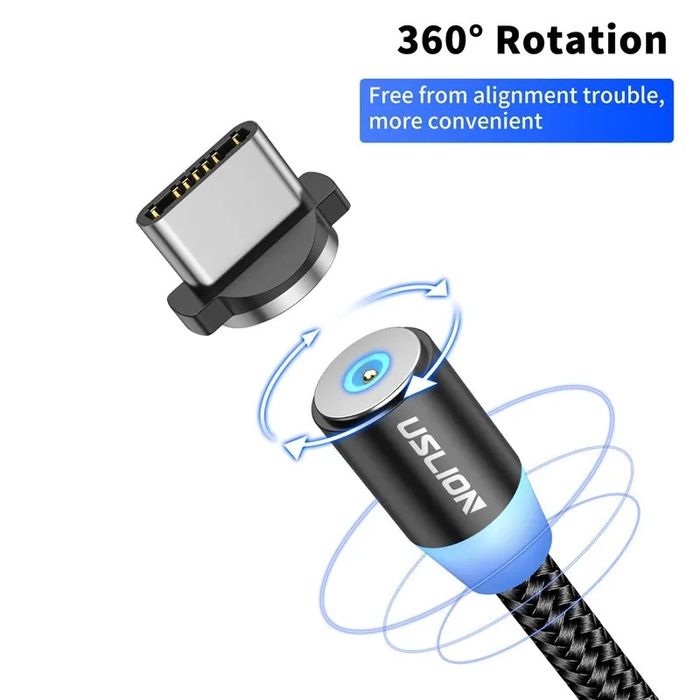 Магнитный кабель шнур зарядка андроид микро-юсб micro-usb магнитка IOS