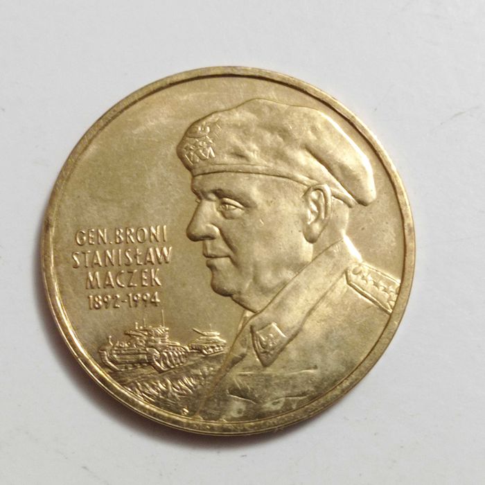 Moneta 2 złote generał Stanisław Maczek