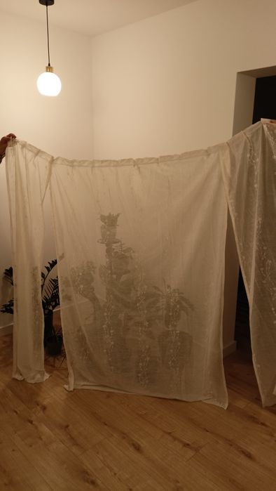 Firanka Leroy Merlin ecru 4  sztuki na żabki