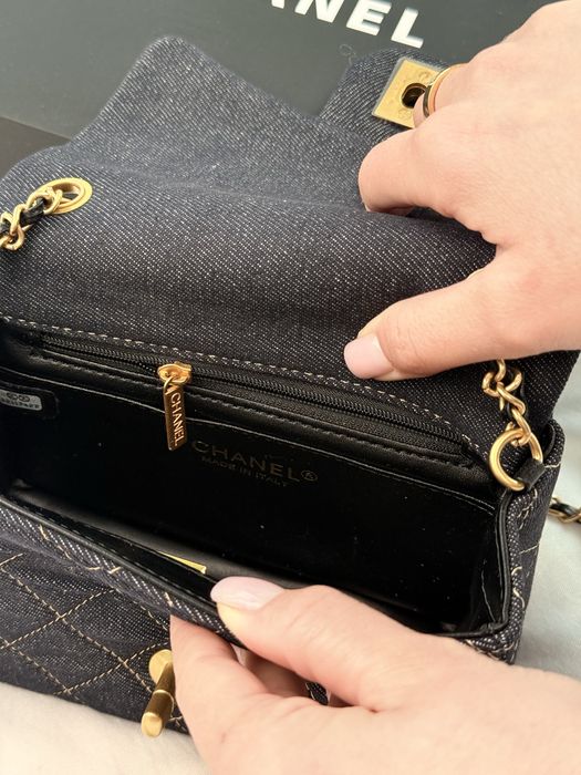Сумка Chanel Classic Flap Mini Denim Blue