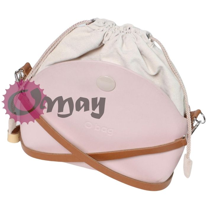 Beżowy organizer komin OBAG MOON LIGHT worek welur 2 kieszenie OMAY