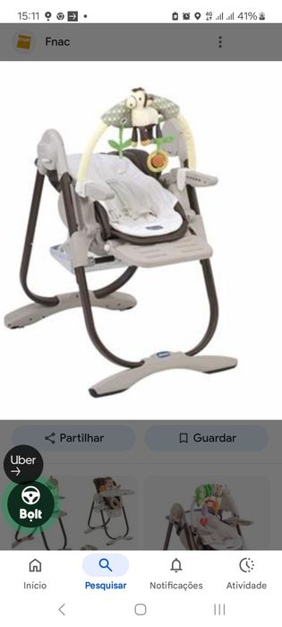 Brinquendo Arco Cadeira Refeiç chicco Magic Start Relax Progress5