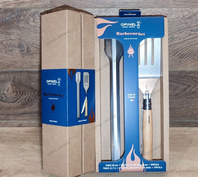 Opinel Boutique набір Франція гриль ніж лопатка щипці мангал барбекю