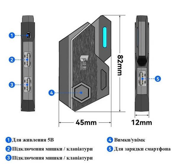 Ігровий конвертер / адаптер для телефону / планшету Mix Elite+