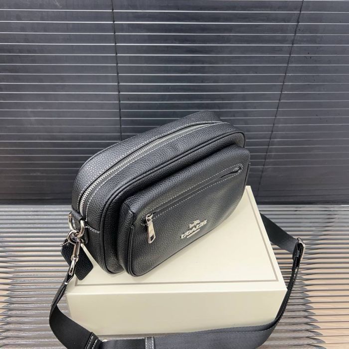 Мужская сумка кроссбоди coach с натуральной кожи коач чоловіча сумка