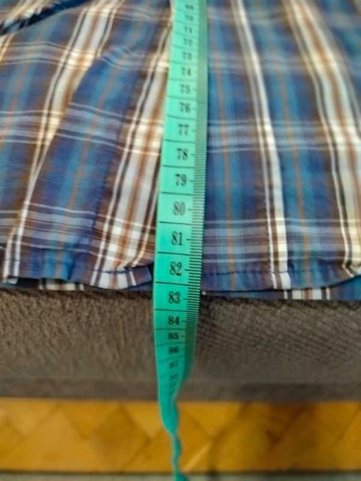 Tchibo koszula męska w niebieską kratę z długim rękawem r. XXL 45-46
