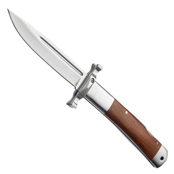 Nóż Taktyczny Składany Stal/Drewno Myśliwski Survival 23cm (2916)