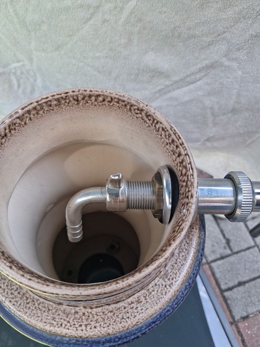 Piekny, CERAMICZNY, rustykalny NALEWAK do piwa