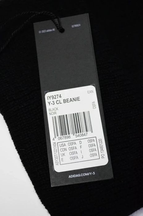 Czapka Beanie Y-3 czarna