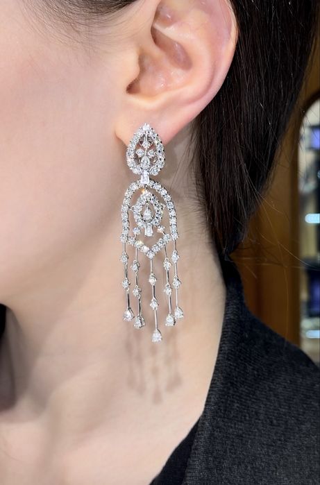 Золоті Сережки з діамантами 13.0ct  G/VS