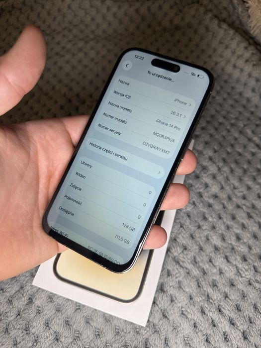 Iphone 14 pro 128gb 100% kondycji