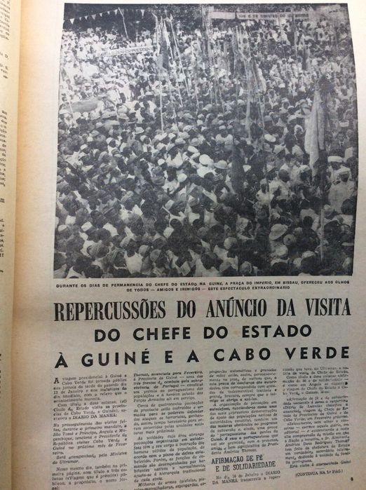 Suplemento do Diario da manhã, 1968. Viagem presidencial...Estado Novo