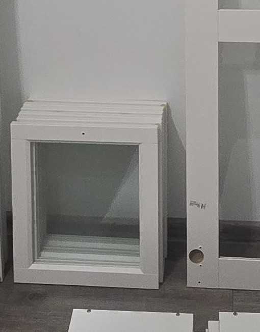 IKEA OXBERG - Drzwi szklane, kolor biały, wym. 40x35 cm - używane