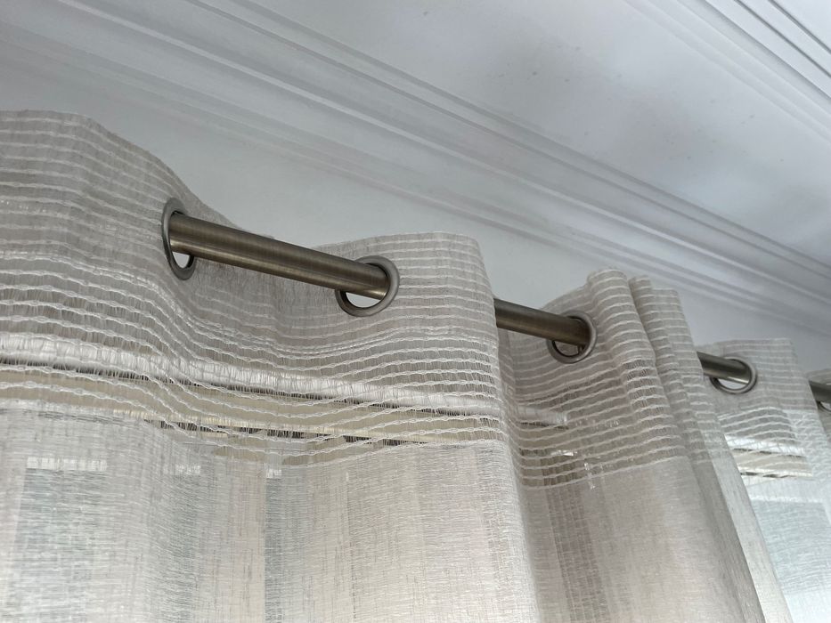 4 cortinados beges