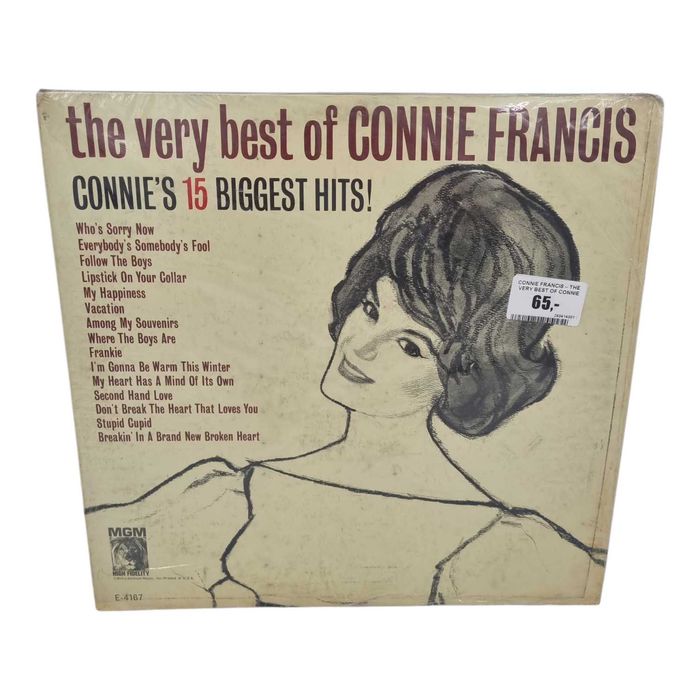 Connie Francis – The Very Best of Connie Francis, mono, e-4167, 1963, winyl