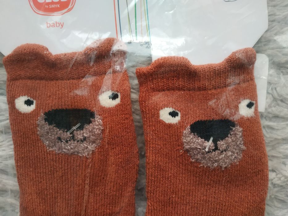 Nowe skarpetki chłopięce/misie/brązowe/Cool Club/Smyk/r.16-18
