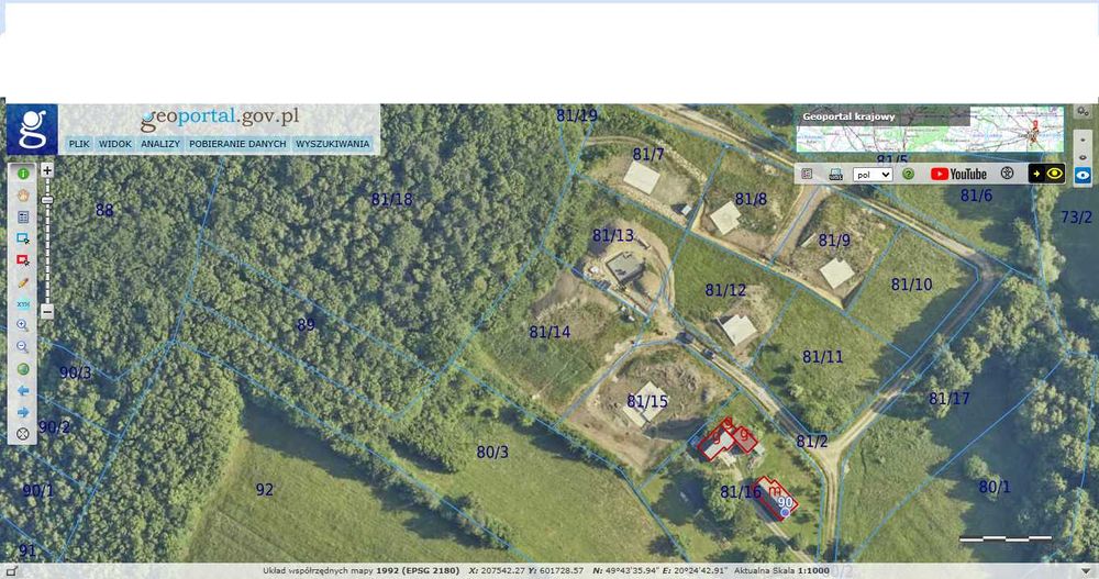 Działka budowlana 20 arów w pięknej okolicy Sowliny