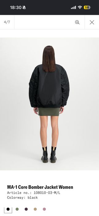 оригинал бомбер MA-1  alpha industries U.S.A.