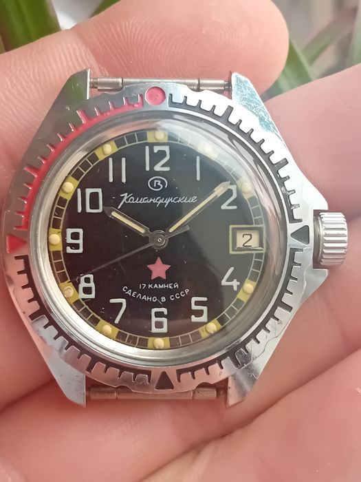 Часы Восток Командирские 2414А в хромированном корпусе СССР