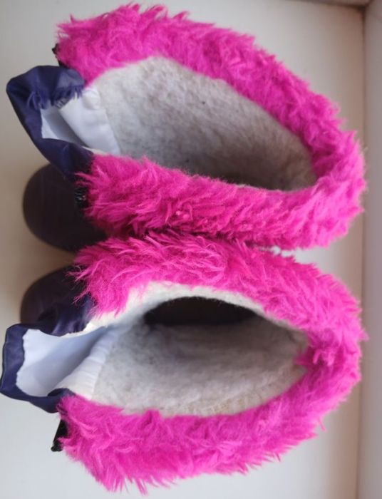 Сапоги девочку непромокаемые зима  р.24